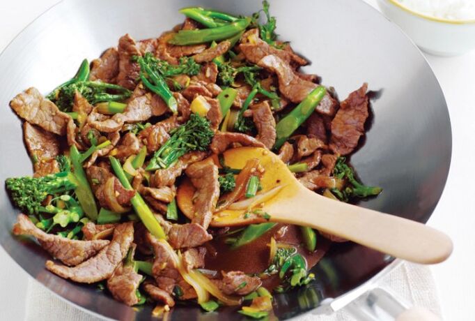 Viande de gingembre rôti